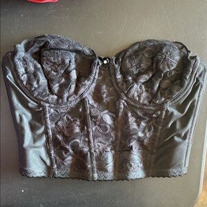 Source Unknown Black Satin Underwire Bra